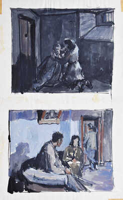 Трошин Николай Степанович. Лот из 11 листов с эскизами сценографии